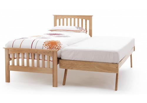 3ft Single Genuine Real Oak Wooden Bed Frame With Pullout Guest Bed 1